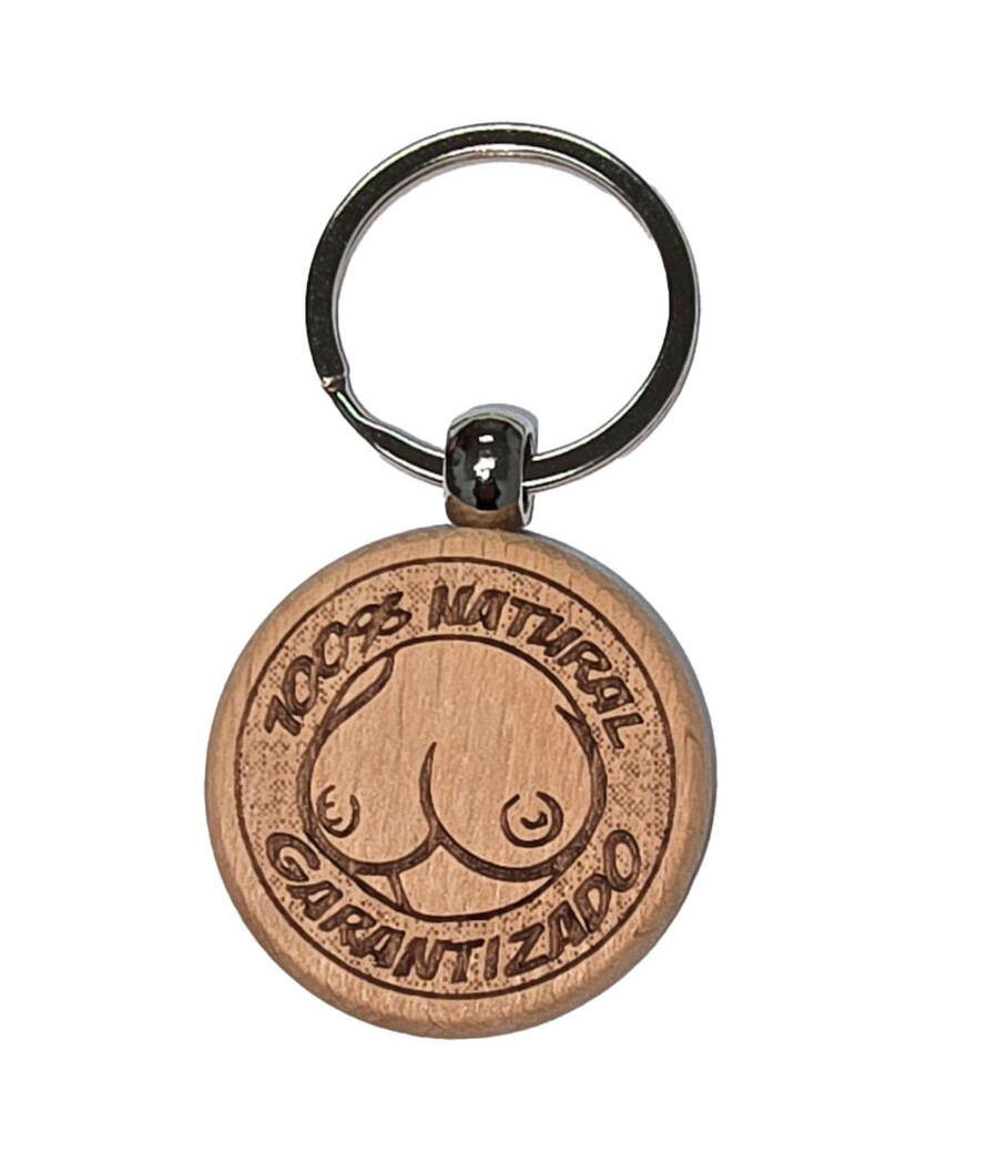 DIABLO PICANTE - WOODEN BREAST-SHAPED KEYCHAIN