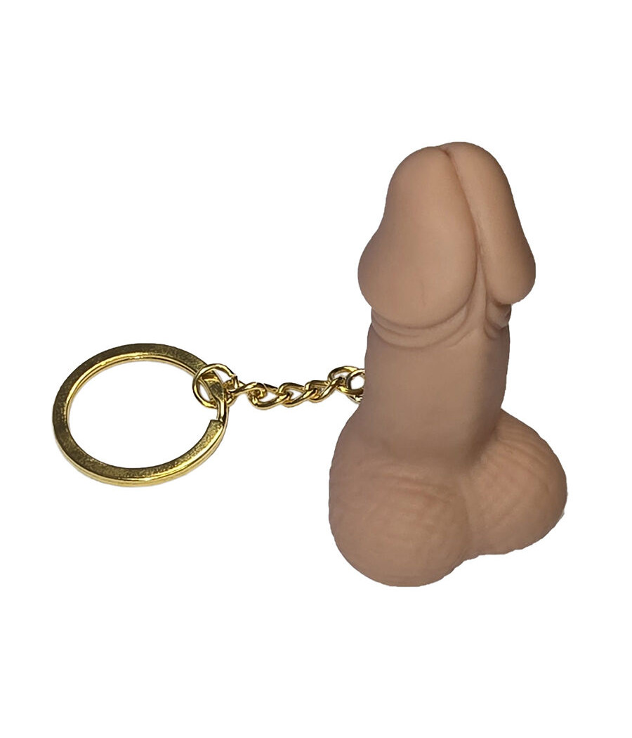 DIABLO PICANTE - SILBATO LLAVERO CON FORMA DE PENE COLOR CARNE