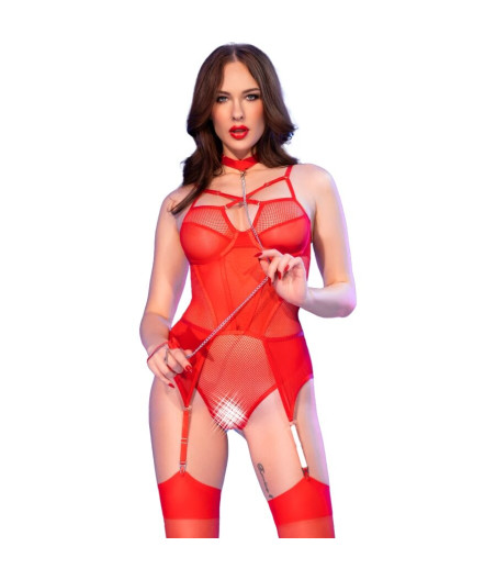 CHILIROSE - CR 4879 BODY CROCCHLESS ROSSO L