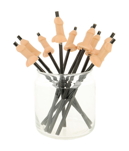 DIABLO PICANTE - BAG OF 10 NATURAL PENIS STRAWS
