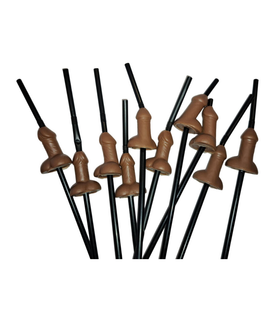 DIABLO PICANTE - BAG OF 10 NATURAL BIG PENIS STRAWS