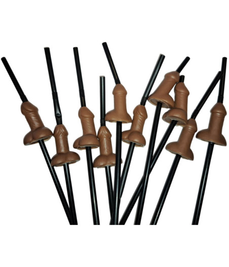 DIABLO PICANTE - BAG OF 10 NATURAL BIG PENIS STRAWS