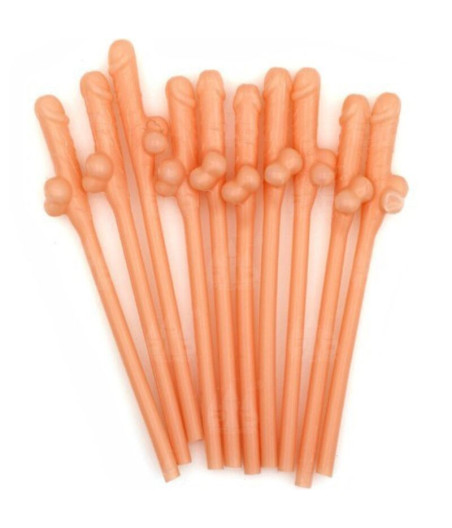 DIABLO PICANTE - 10 CANNUCCE A FORMA DI PENE