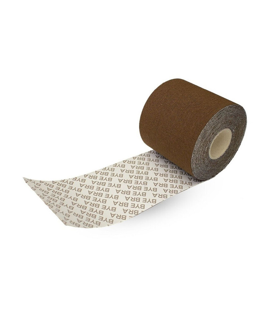 BYE-BRA - NASTRO CORPO 5 M X 6,5 CM + 3 PAIA DI COPRI CAPEZZOLI MARRONE