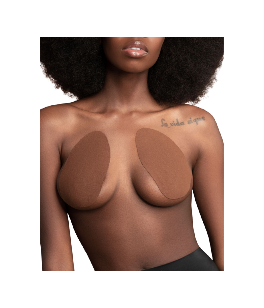 BYE-BRA - BREASTS ENHANCER + 3 PAIRS OF SATIN BROWN CUP D/F