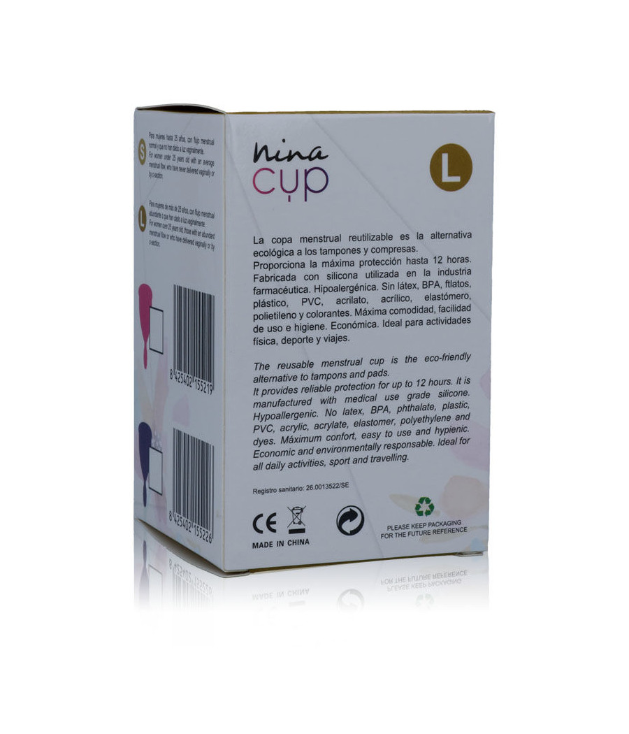 NINA KIKÍ - MENSTRUAL CUP PINK - SIZE L