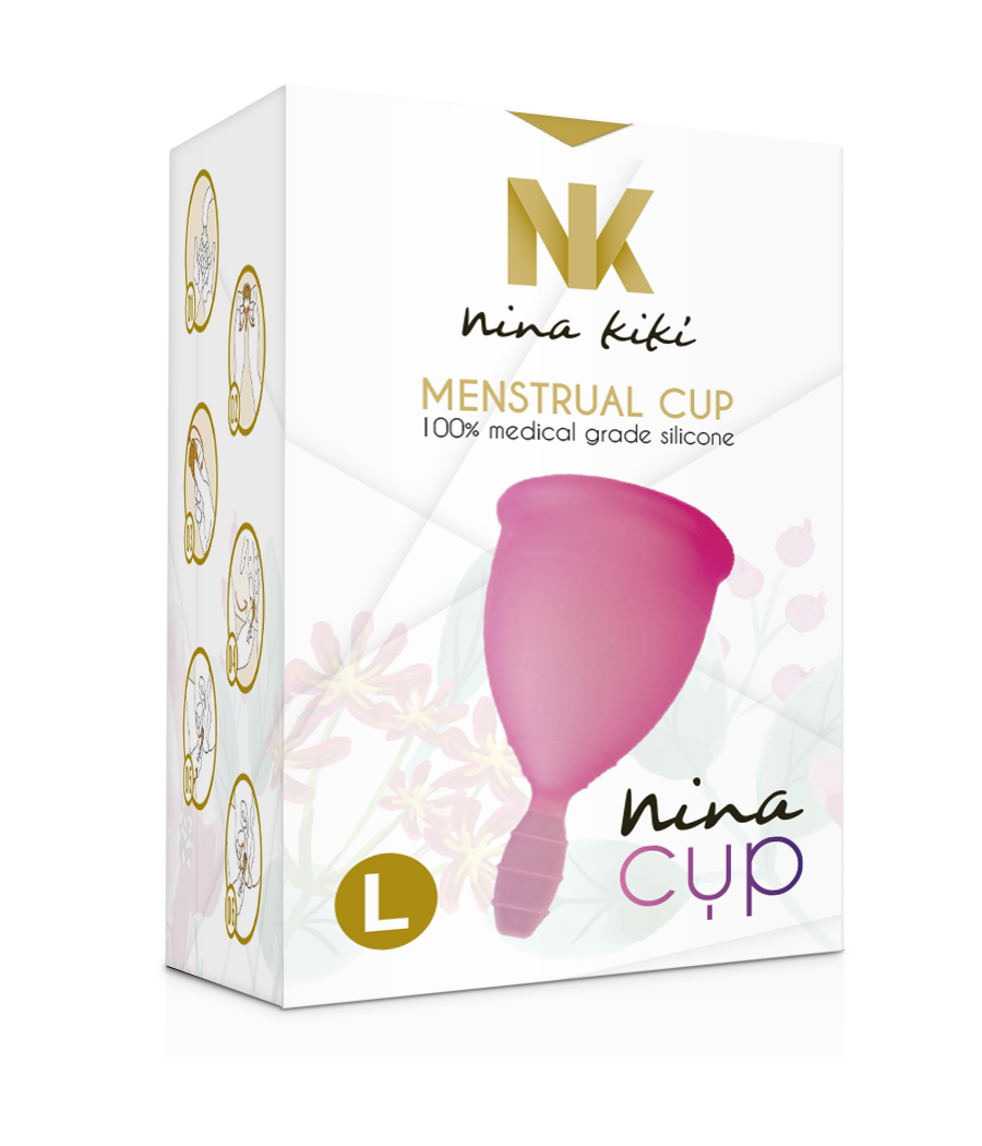 NINA KIKÍ - COPPA MESTRUALE ROSA - TAGLIA L