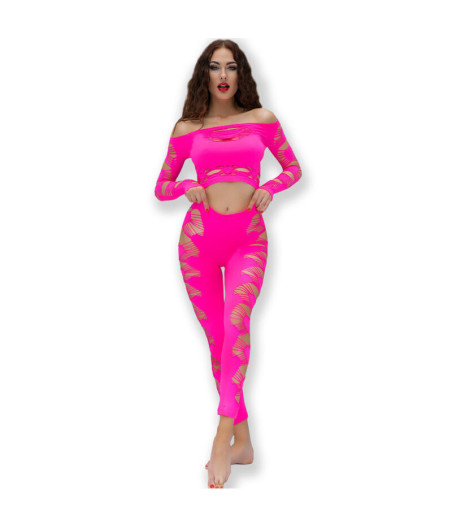 CHILIROSE - CR 4632 TOP & PANT FUCHSIA S/L