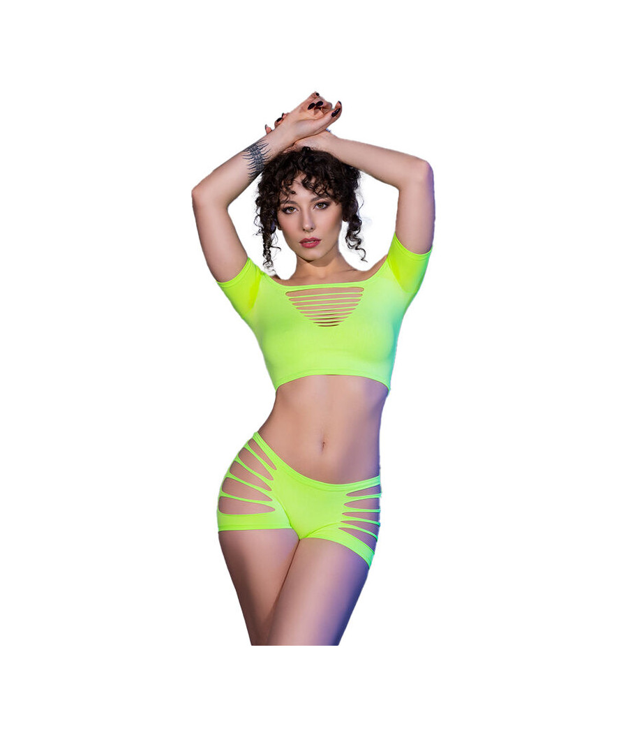 CHILIROSE - CR 4433 TOP E SHORTS VERDE S/M