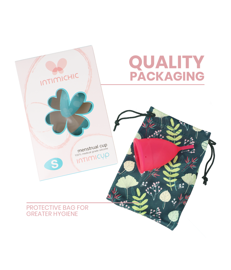 INTIMICHIC - COPO MENSTRUAL GRAU MÉDICO SILICONE - TAMANHO S