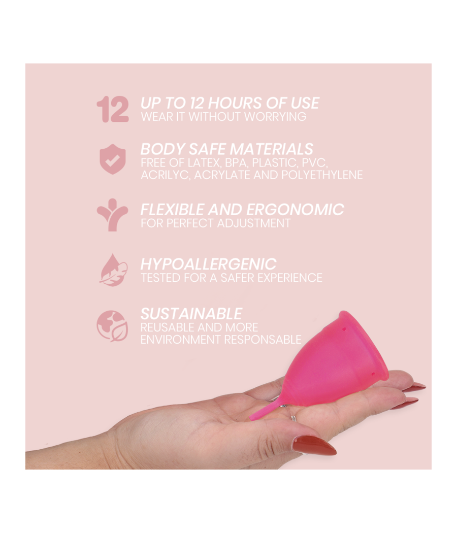 INTIMICHIC - COPO MENSTRUAL GRAU MÉDICO SILICONE - TAMANHO S