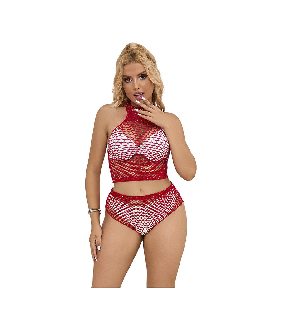 SUBBLIME - 952402 SET RETE CON DIAMANTI ROSA TAGLIA UNICA