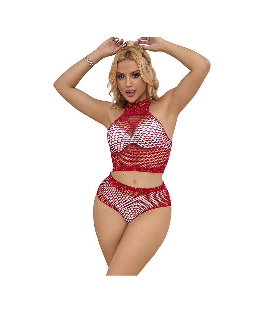 SUBBLIME - 952402 SET RETE CON DIAMANTI ROSA TAGLIA UNICA