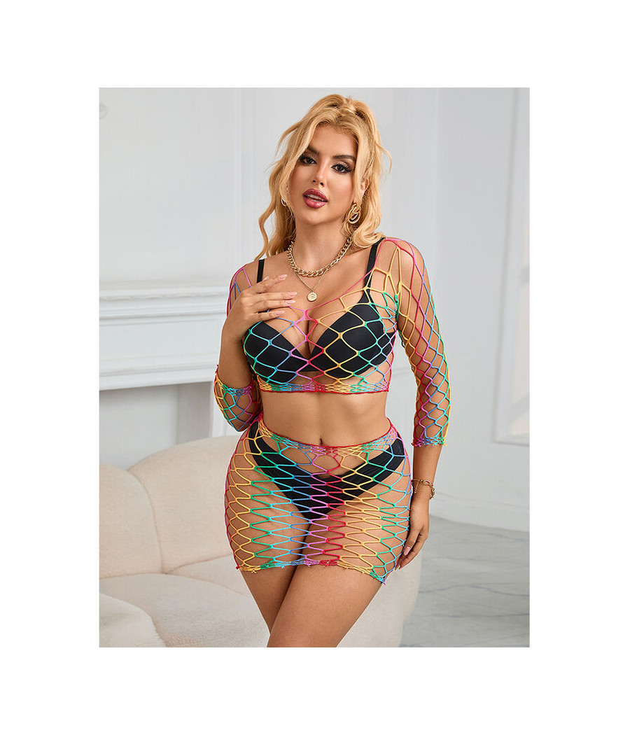 SUBBLIME - 952440 SET DE REJILLA 2 PIEZAS MANGA LARGA ARCOIRIS TALLA ÚNICA