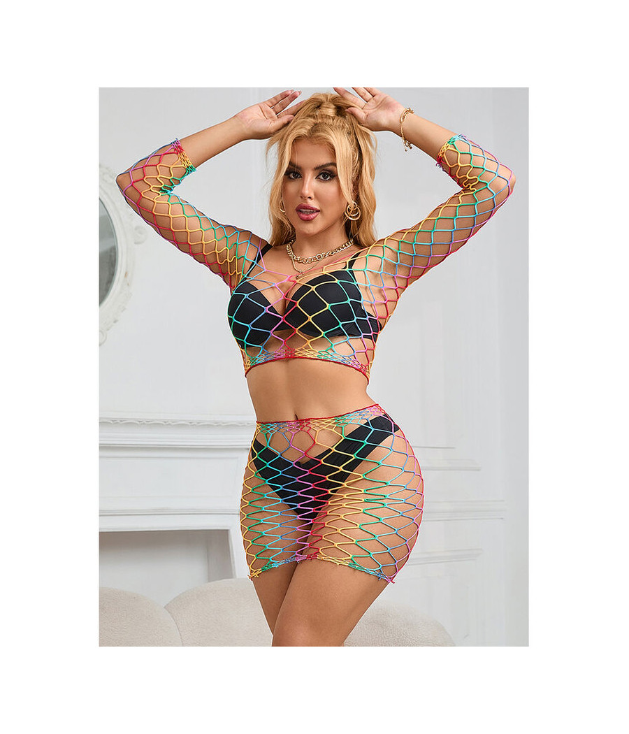 SUBBLIME - 952440 SET DE REJILLA 2 PIEZAS MANGA LARGA ARCOIRIS TALLA ÚNICA