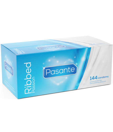 PASANTE - PRESERVATIVI RIBBED PASSION SCATOLA 144 UNITÀ