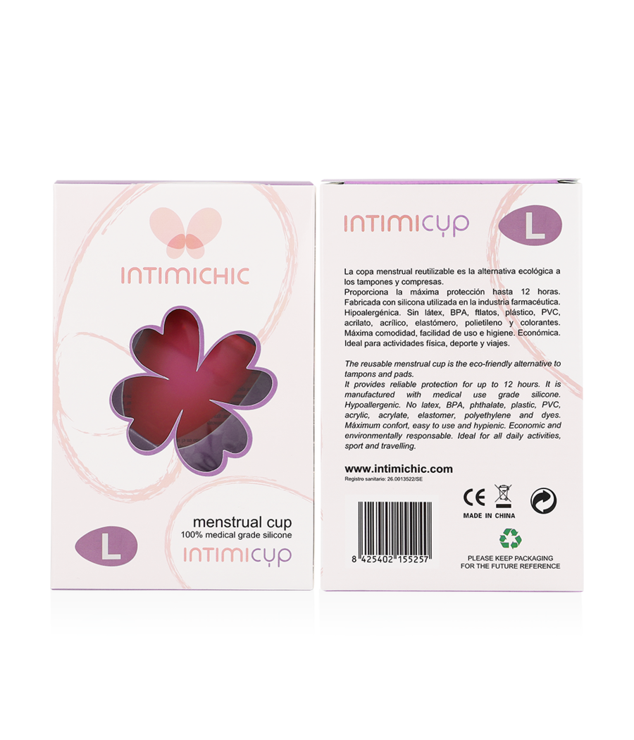 INTIMICHIC - MENSTRUAL CUP MEDIZINISCHES SILIKON - GRÖSSE L