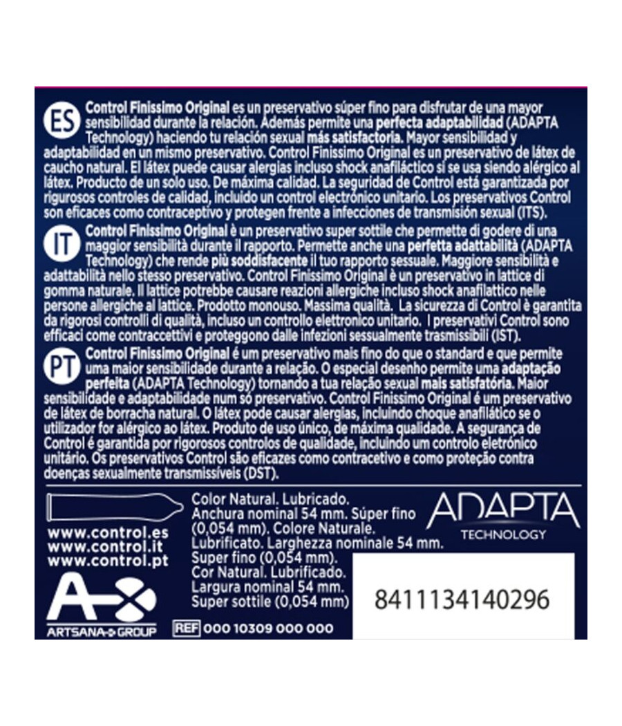 CONTROL - FINISSIMO PRESERVATIVOS 3 UNIDADES
