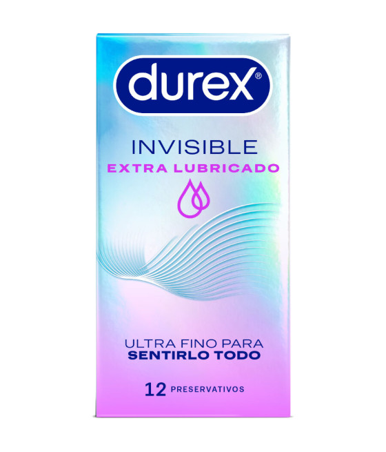 DUREX - PRESERVATIVOS INVISIBLE EXTRA LUBRICADO 12 UNIDADES