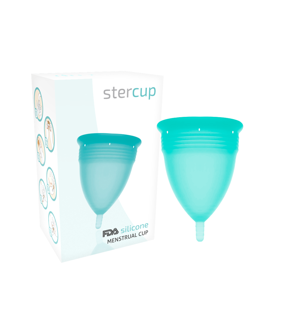 STERCUP - COUPE MENSTRUELLE EN SILICONE FDA AIGUE-MARINE - TAILLE L