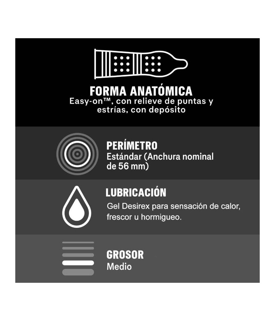 DUREX - ORGÁSMICO INTENSO 12 UNIDADES