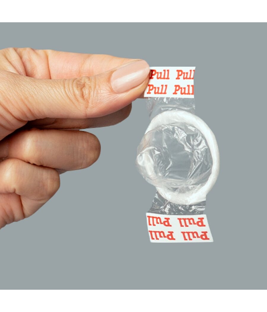 UNIQ - PRÉSERVATIFS SANS LATEX AVEC BANDES PULL 3 UNITÉS