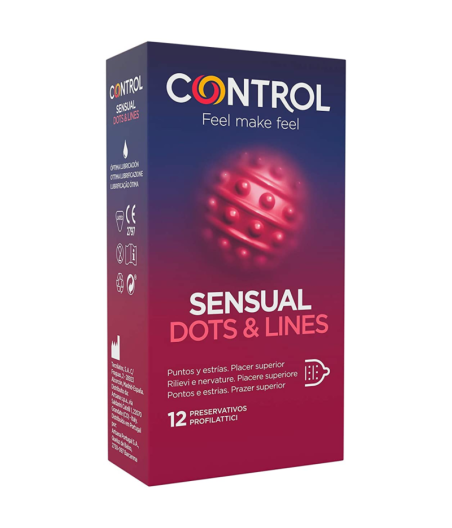 CONTROL - SENSUAL DOTS & LINES PUNTOS Y ESTRIAS 12 UDS