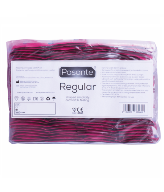 PASANTE - CONDOM GAMA REGULAR 144 UNIDADES