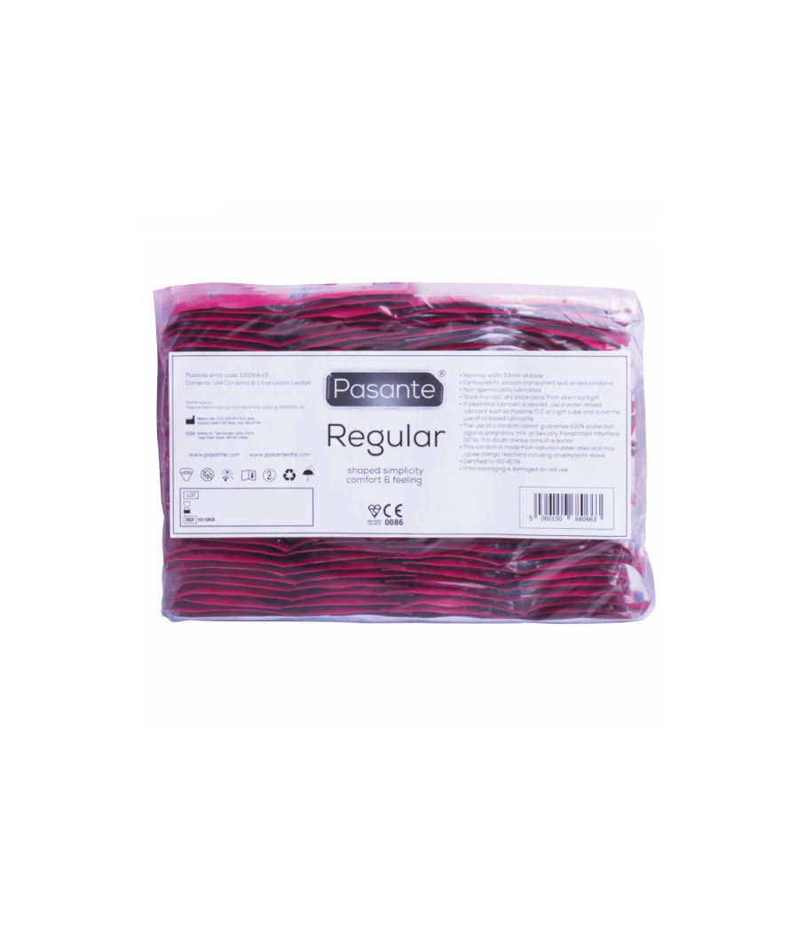 PASANTE - CONDOM GAMA REGULAR 144 UNIDADES (BOLSA)