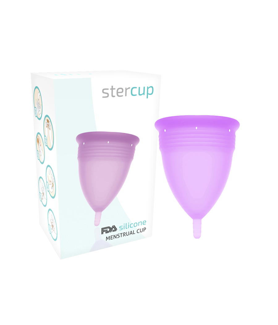 STERCUP - COPA MENSTRUAL FDA SILICONA LILA - TALLA L