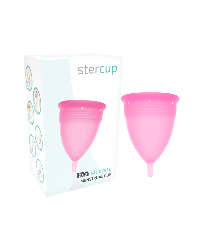 STERCUP - COPPA MESTRUALE IN SILICONE FDA ROSA - TAGLIA S
