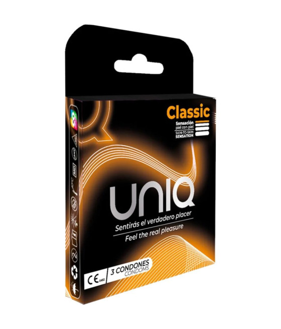 UNIQ - CLASSIC PRESERVATIVOS SIN LATEX 3 UNIDADES