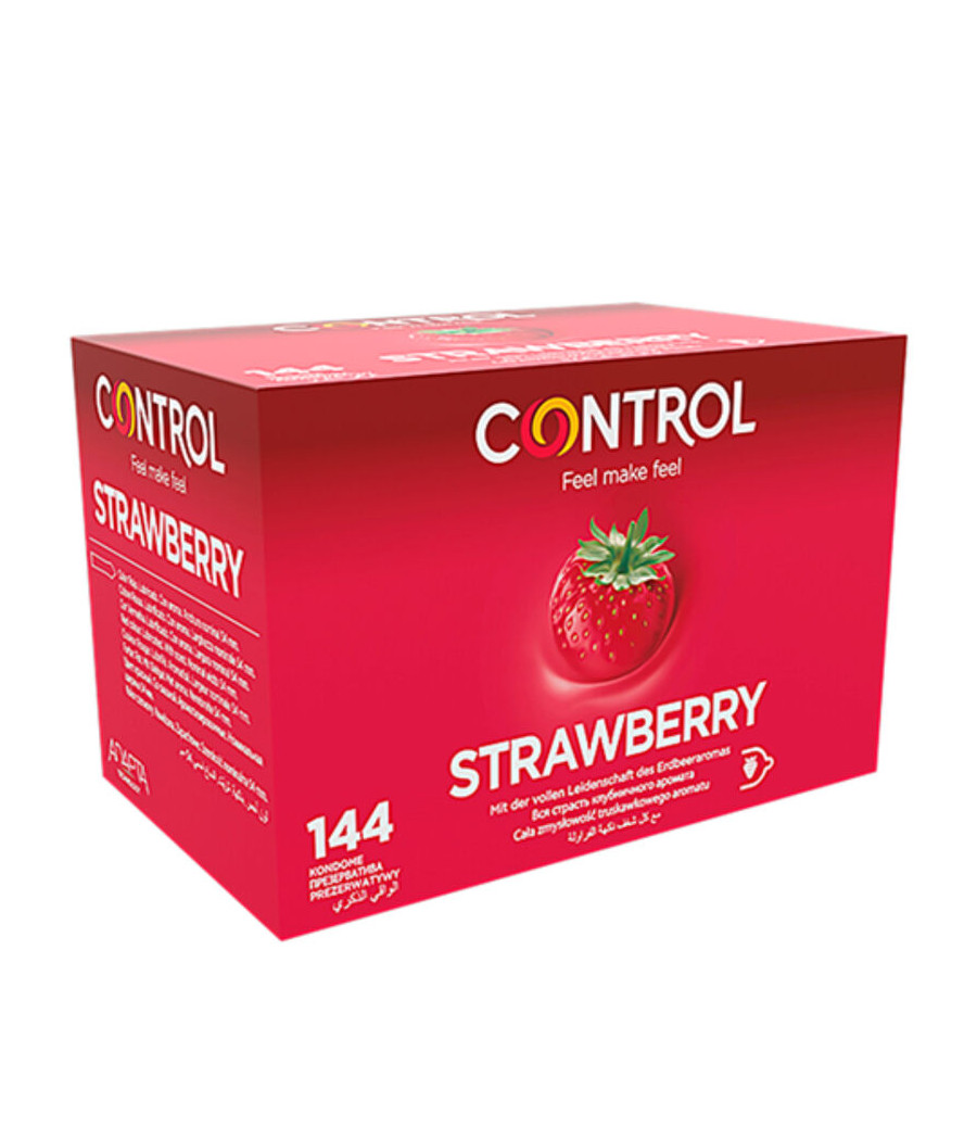 CONTROL - PRESERVATIVOS ADAPTA MORANGO 144 UNIDADES