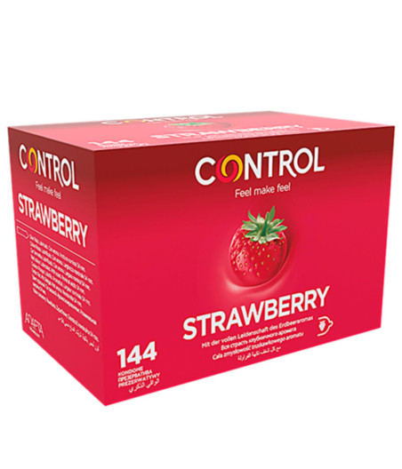 CONTROL - PRESERVATIVOS ADAPTA MORANGO 144 UNIDADES