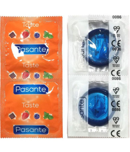 PASANTE - CONDOMS FLAVOR BLUEBERRY BAG 144 UNITS