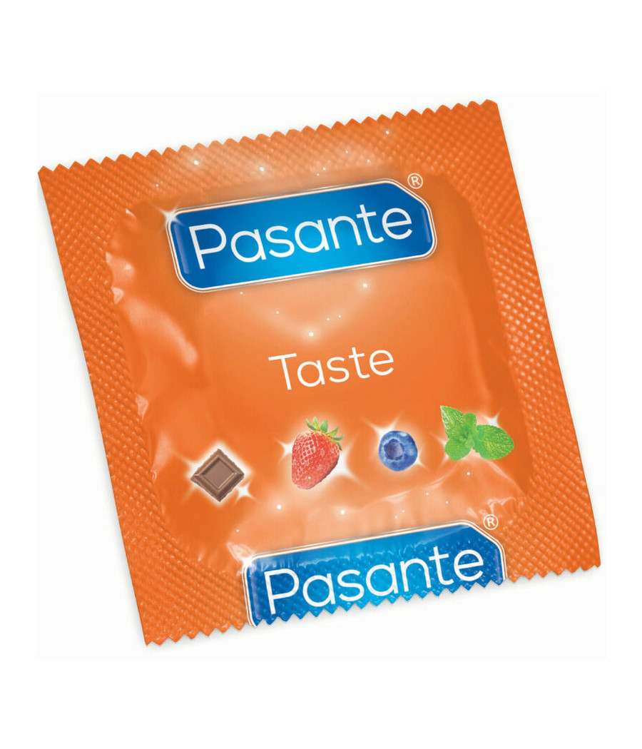 PASANTE - SACO DE PRESERVATIVO SABOR BLUEBERRY 144 UNIDADES