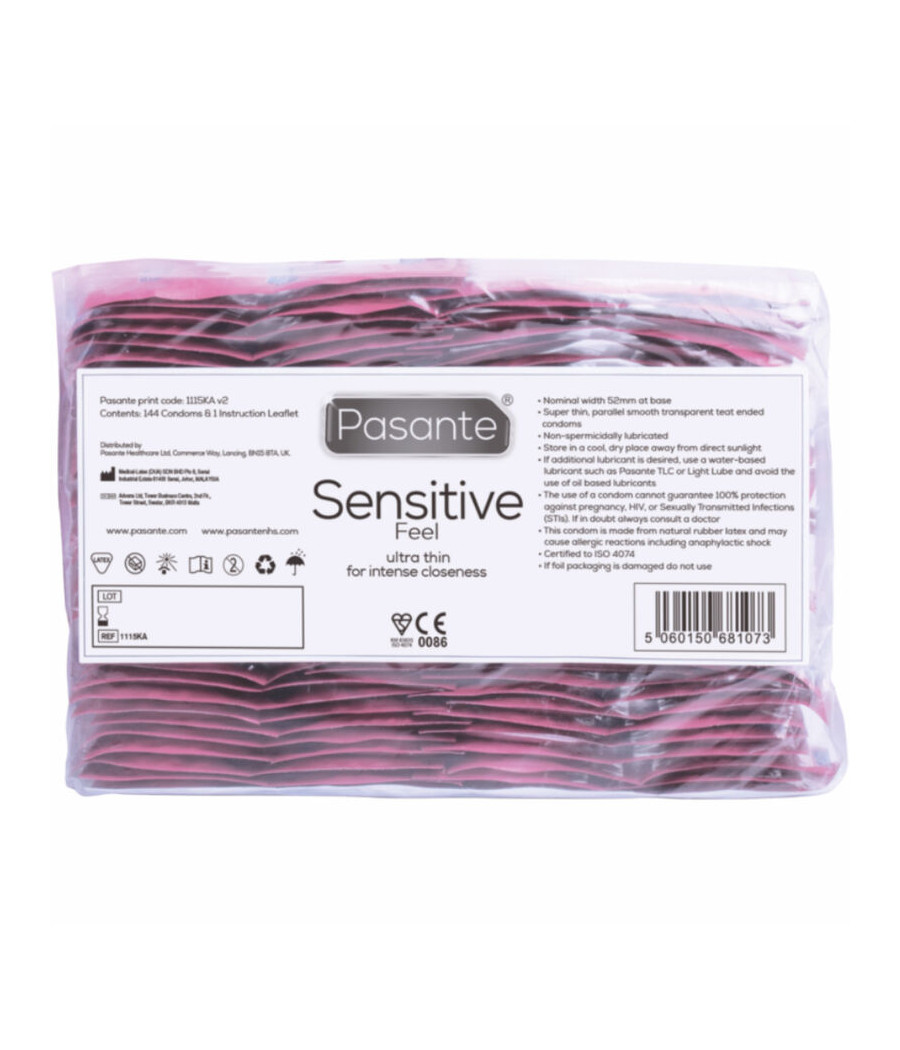 PASANTE - PRÉSERVATIFS SENSIBLES SAC 144 UNITÉS
