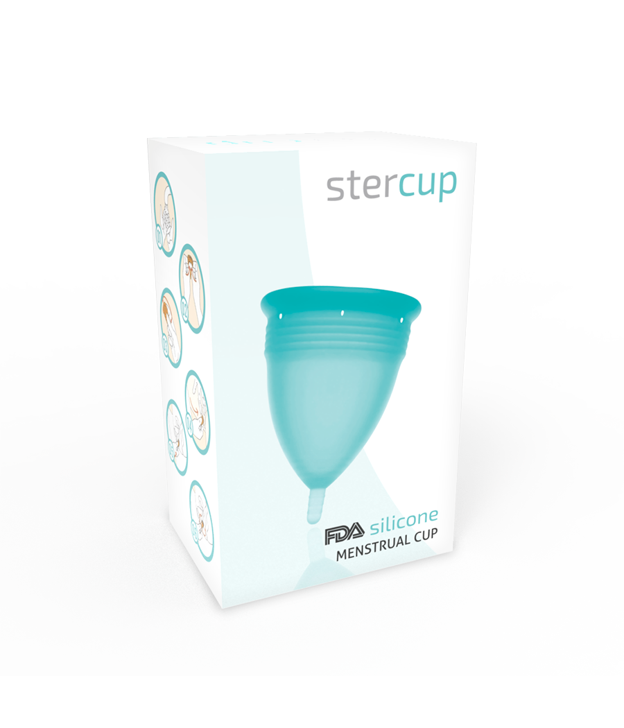 STERCUP - COPA MENSTRUAL FDA SILICONA AQUAMARINA - TALLA S