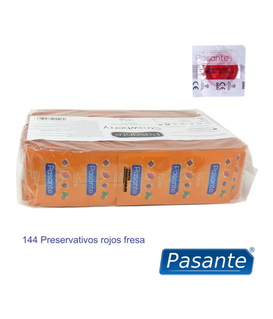 PASANTE - KONDOME GESCHMACK ERDBEERE BEUTEL 144 EINHEITEN