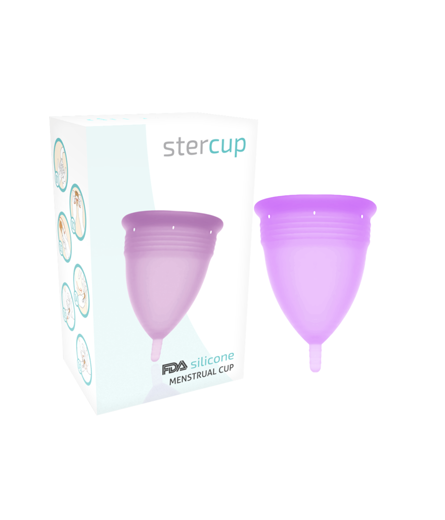 STERCUP - COPPA MESTRUALE IN SILICONE FDA LILLA - TAGLIA S