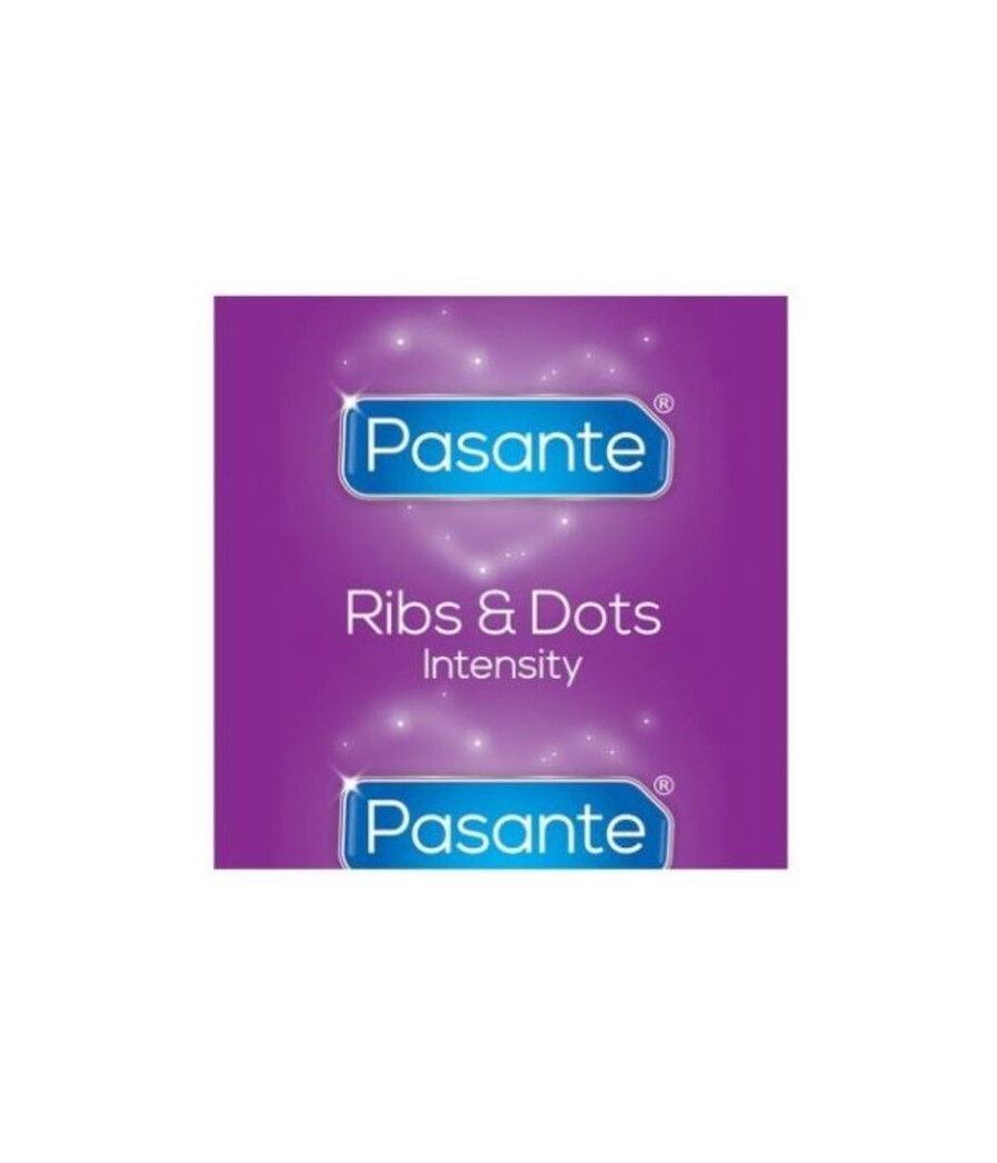 PASANTE - PRÉSERVATIFS INTENSITÉ RIBS & DOTS 144 UNITÉS