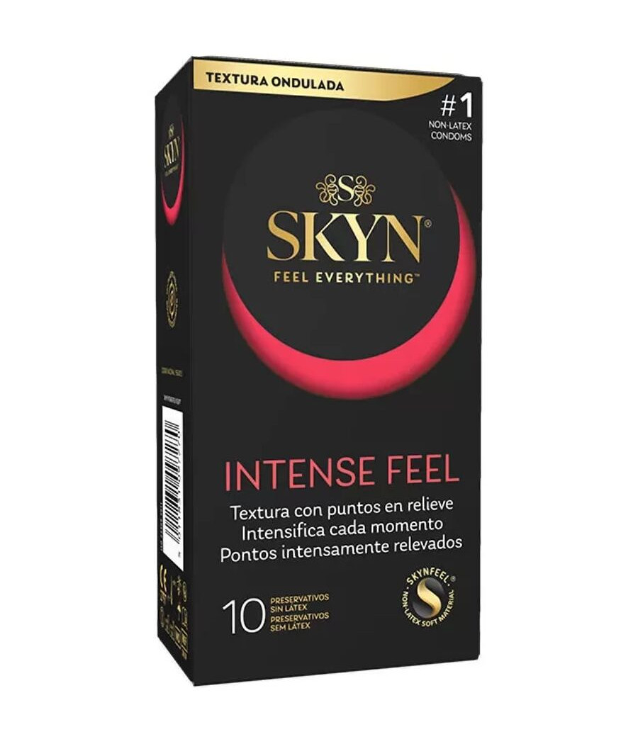 SKYN - PRÉSERVATIF TEXTURÉ À LA SENSATION INTENSE AVEC UN DESIGN ONDULÉ 10 UNITÉS