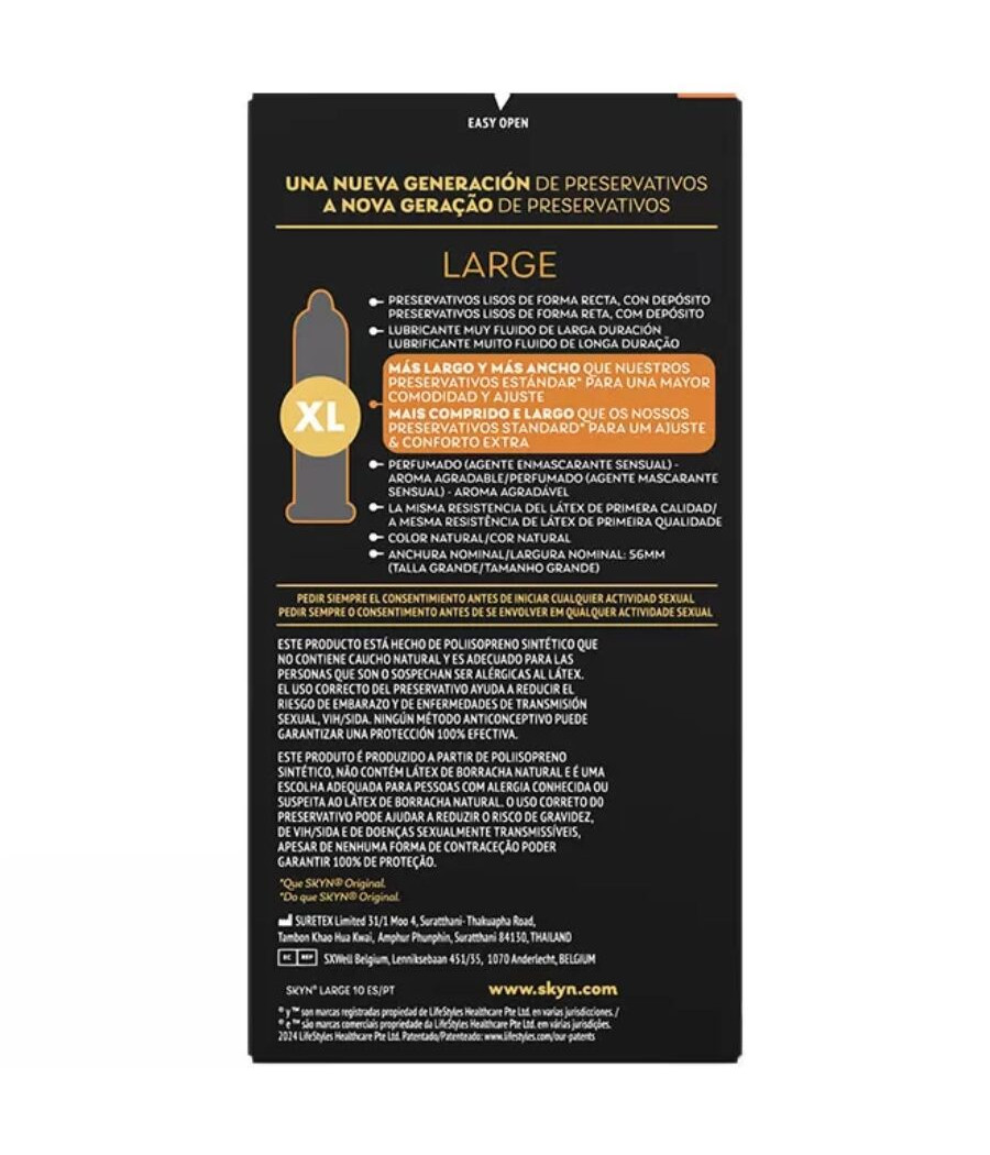 SKYN - LARGE EXTRA ADJUSTMENT CONDOMS 10 UNITS