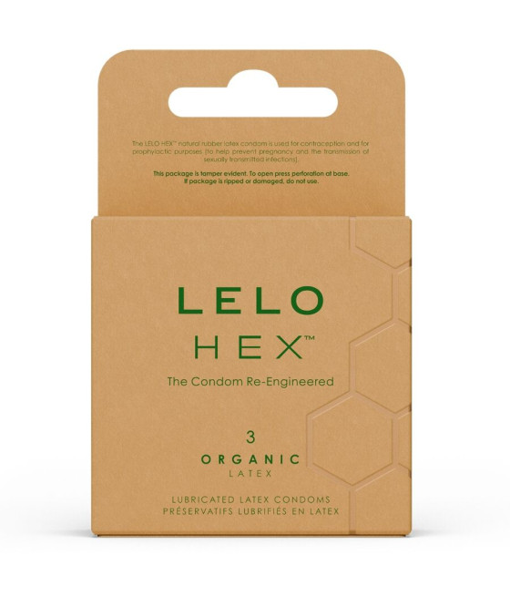 LELO - PRESERVATIVI ORGANICI HEX CONFEZIONE DA 3 UNITÀ