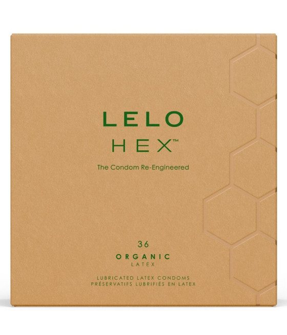 LELO - HEX BOÎTE DE PRÉSERVATIFS BIOLOGIQUES 36 UNITÉS