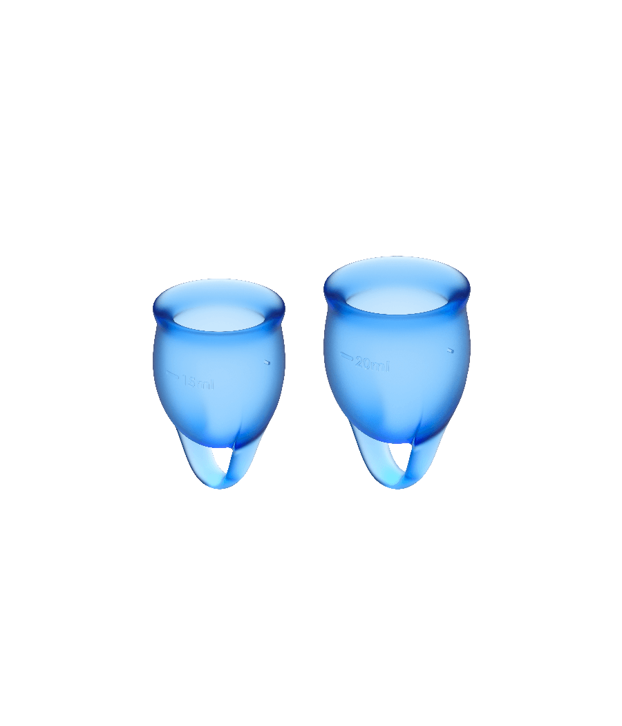 SATISFYER - COUPE MENSTRUELLE FEEL CONFIDENT BLEU FONCÉ 15 + 20 ML