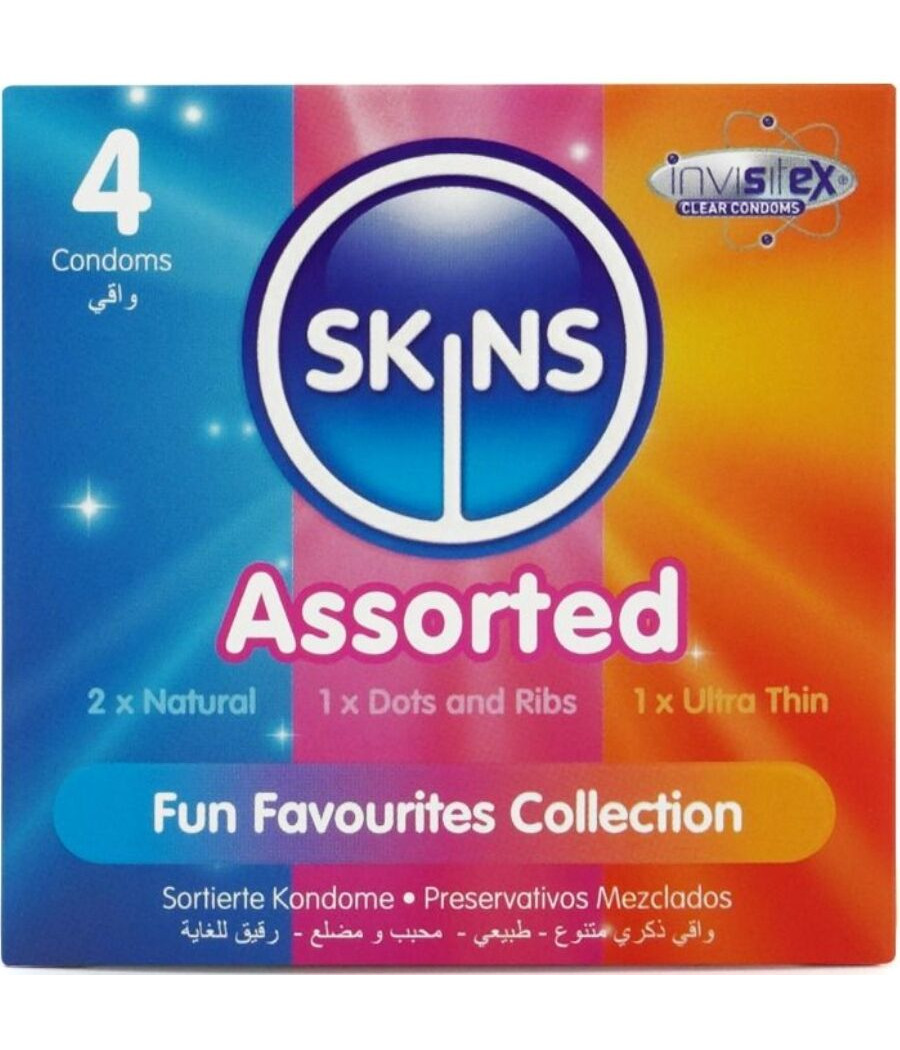 SKINS - PACK DE 4 PRÉSERVATIFS PREMIUM ASSORTIS