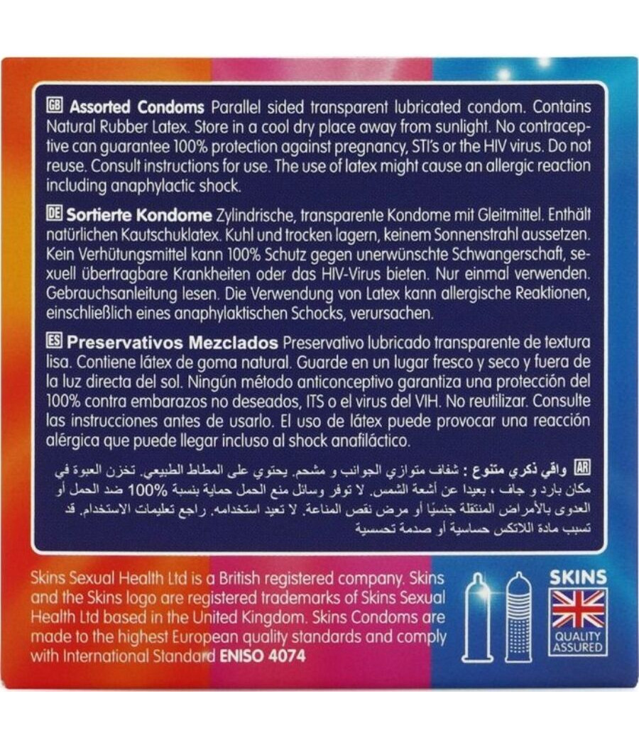 SKINS - PACK DE 4 PRÉSERVATIFS PREMIUM ASSORTIS