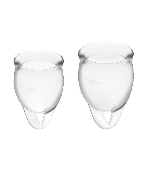 SATISFYER - FEEL CONFIDENT MENSTRUAL CUP CLEAR 15 + 20 ML