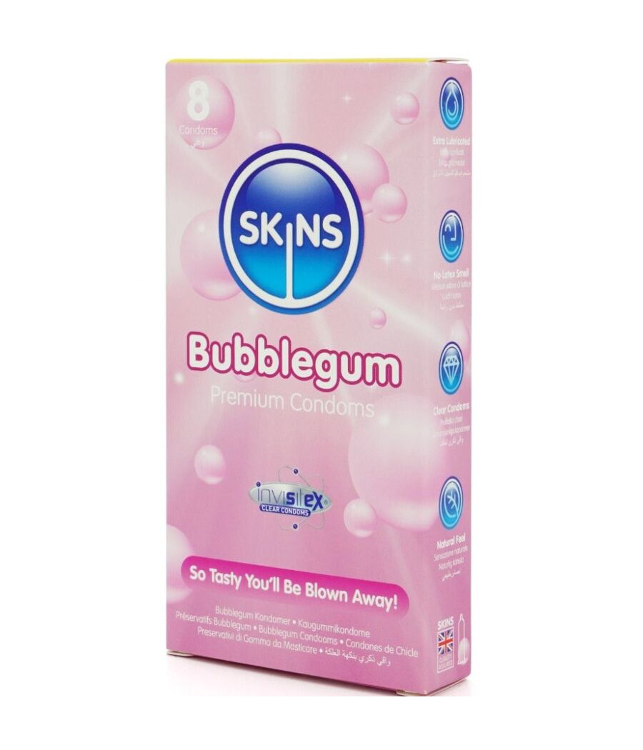 SKINS - PACK DE 8 PRÉSERVATIFS PREMIUM BUBBLEGUM